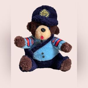 80’s 🇨🇦Canada Post- Mighty Star Plush Teddy Bear in Blue Uniform- Vintage